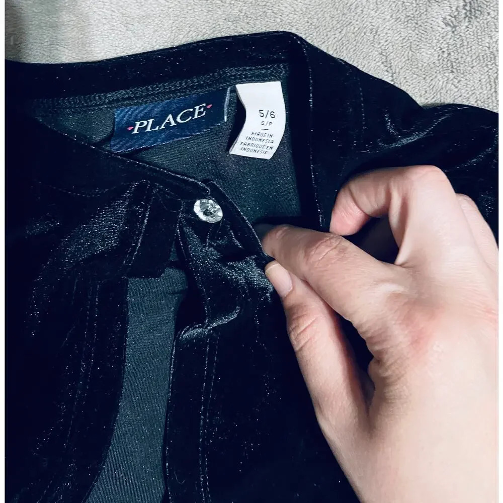 NWOT CP Bundle Tan Brown Skirt 2 Black Cardigans Cotton & Velvet Formal SZ 5-6 - Picture 7 of 9